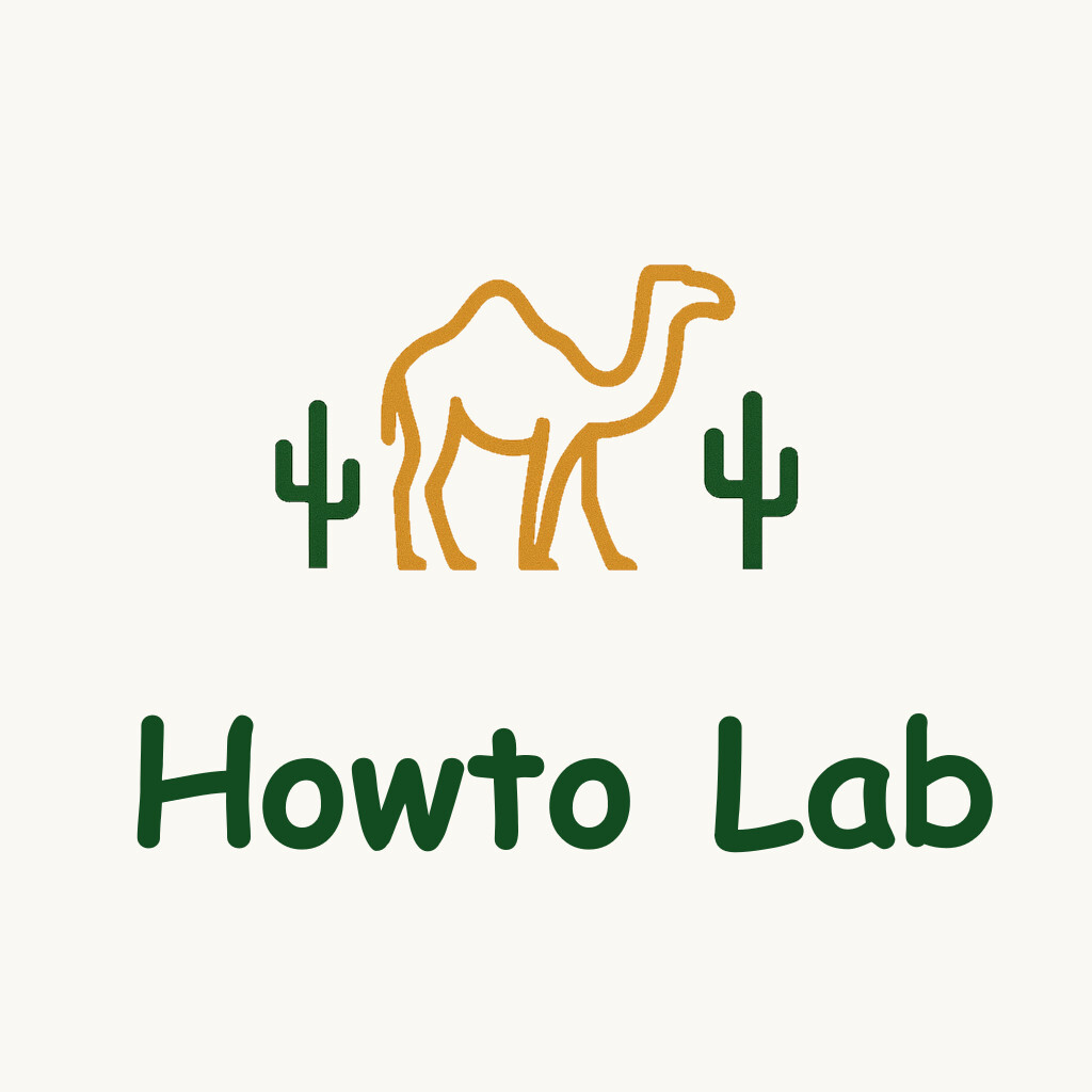Howto Lab 문자 포함 로고